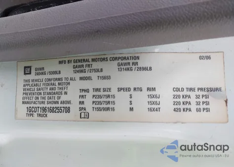 2006 Chevrolet Colorado Work Truck из США, поврежденный, VIN 1GCDT196168255708